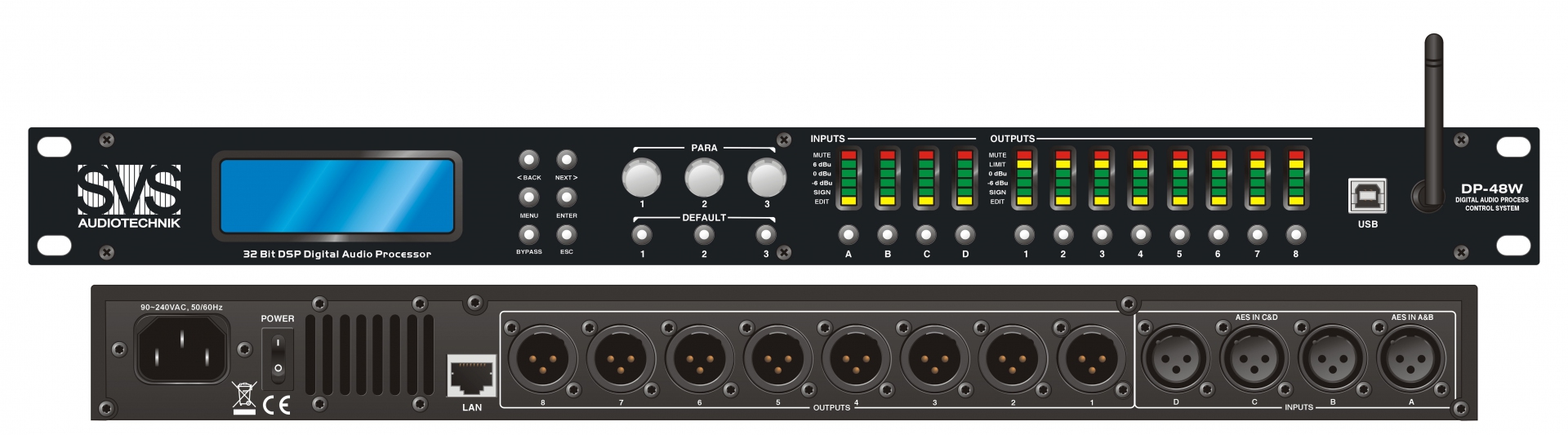 SVS Audiotechnik DP-48W Цифровой процессор: 4 входа 8 выходов в Шадринске