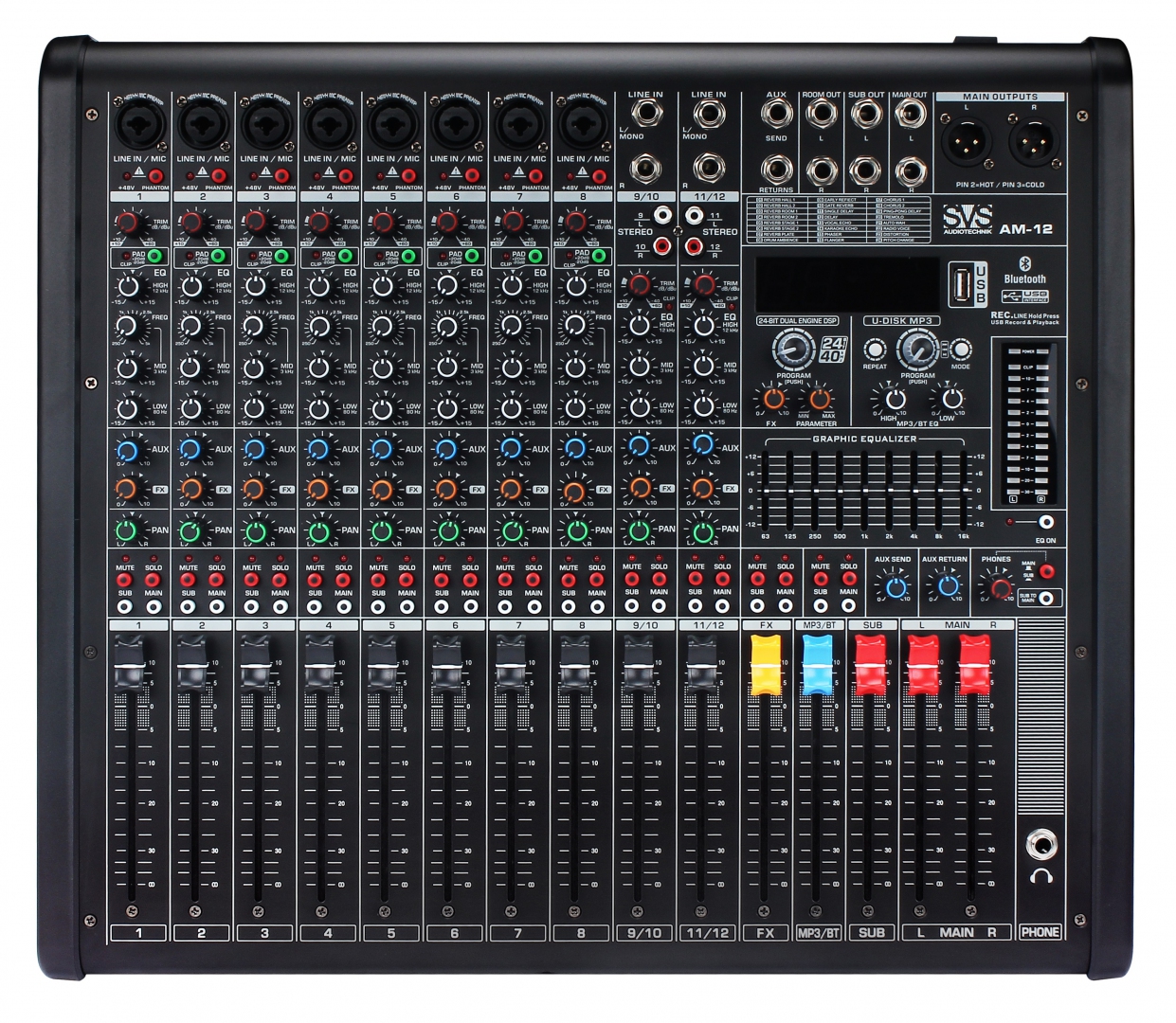 SVS Audiotechnik mixers AM-12 Микшерный пульт аналоговый, 12-канальный в Шадринске