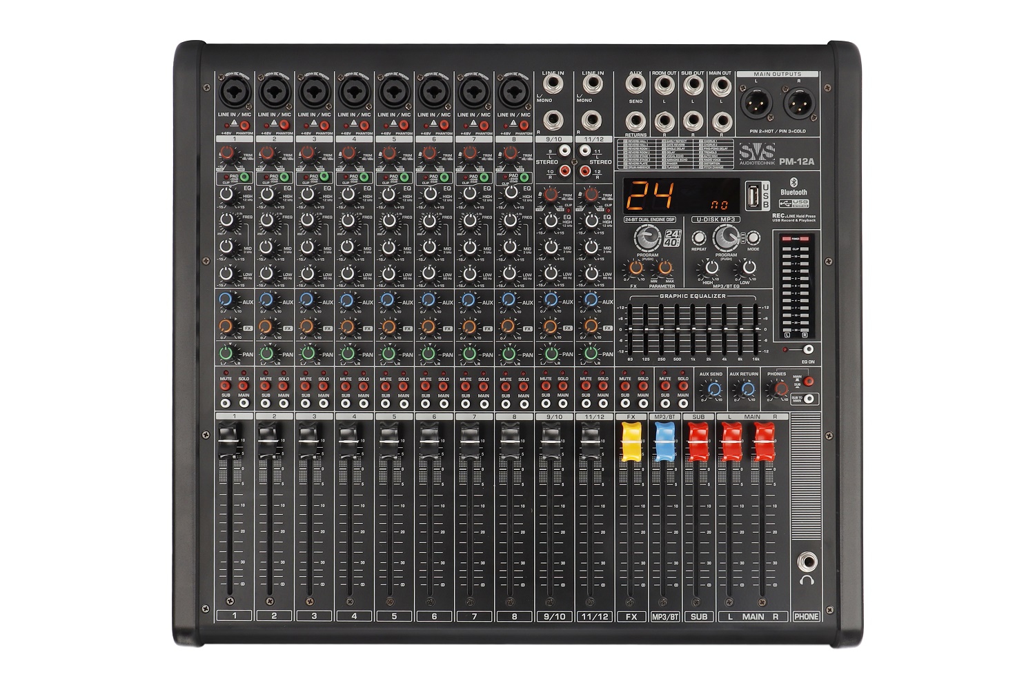 SVS Audiotechnik mixers PM-12A Активный аналоговый микшерный пульт, 12-канальный в Шадринске
